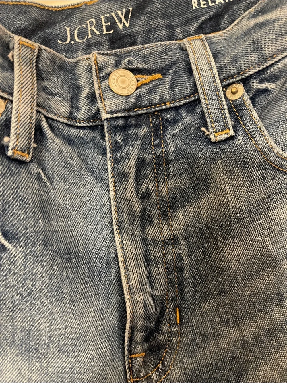 J. Crew Distressed Denim Cutoff Shorts in Blue Wash